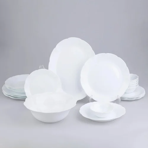 سرویس غذا خوری نیلوفری سفید به صورت فله