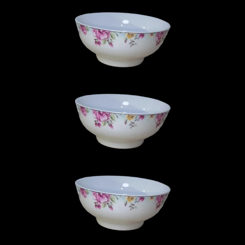 کاسه چینی تقدیس مدل کاملیا بسته 3 عددی