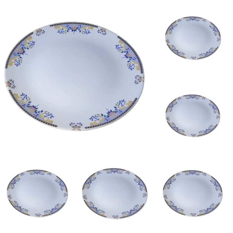 بشقاب میوه خوری مورانو مدل یولا بسته 6 عددی